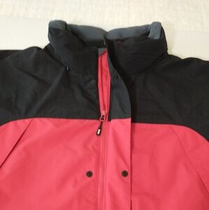Lands‎ End Men's 2 In 1 Jacket, Size 3XL, Red And Black, Gray Fleece Included